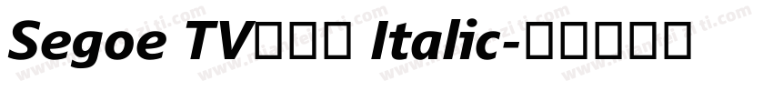 Segoe TV兰亭黑 Italic字体转换